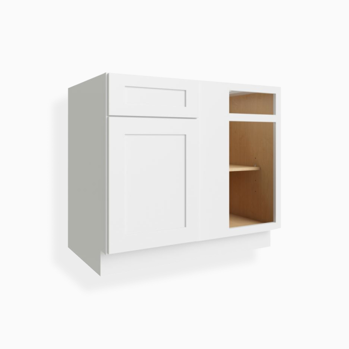 White Shaker Blind Corner Base Cabinet image 1