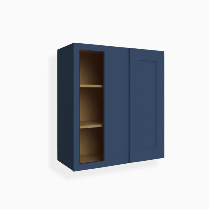 Navy Blue Shaker 30 H Wall Blind Cabinet image 1