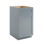 gray white shaker trash base cabinet, rta cabinets, wholesale cabinets