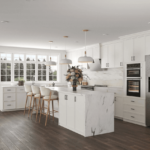 Dove White Slim Shaker Cabinets Kitchen