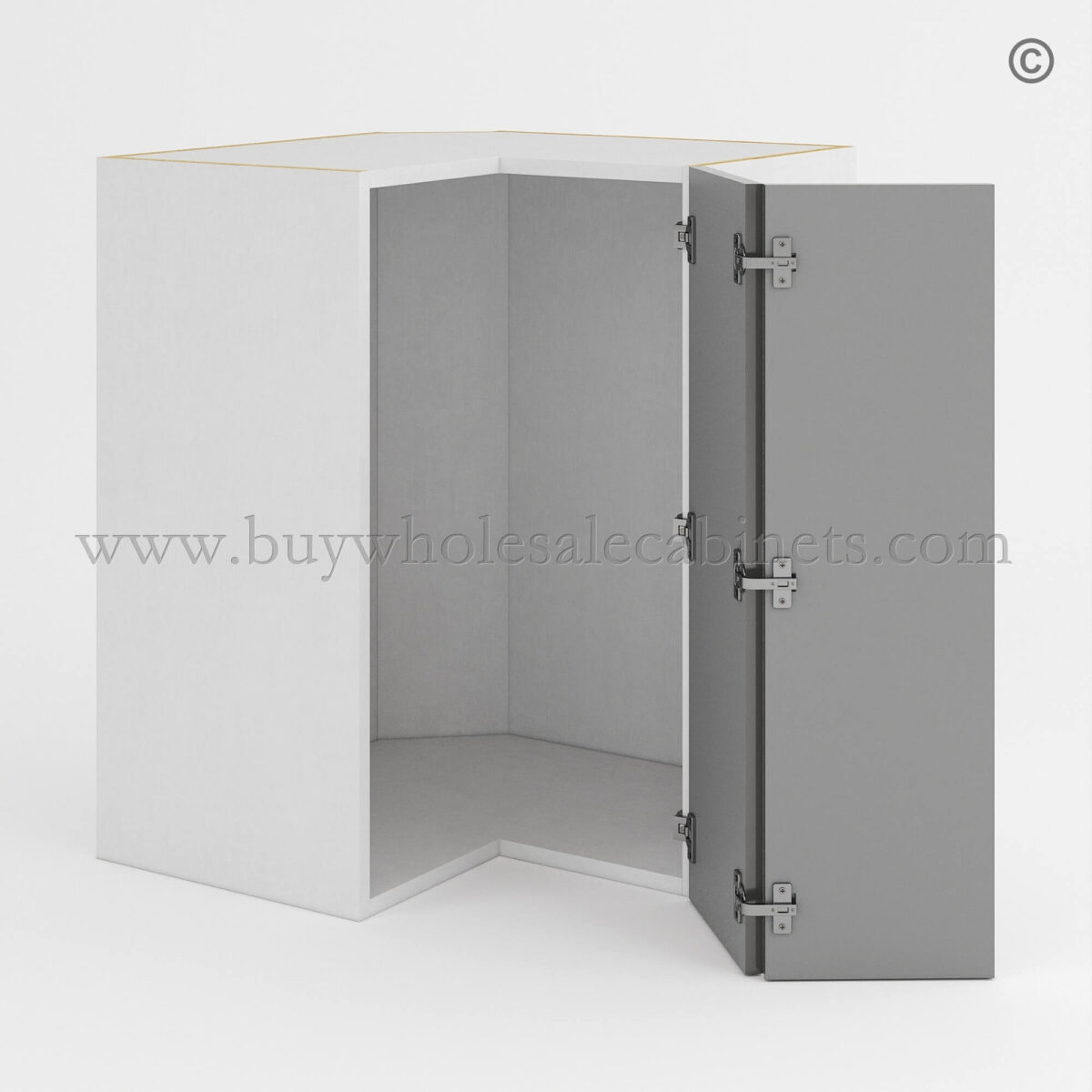 Frameless Gloss Gray Easy Reach Wall Cabinet, rta cabinets, wall cabinets