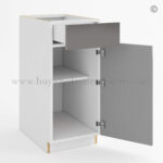 Frameless Gloss Gray Base Cabinet Single Door and Drawer, rta cabinets, base cabinets