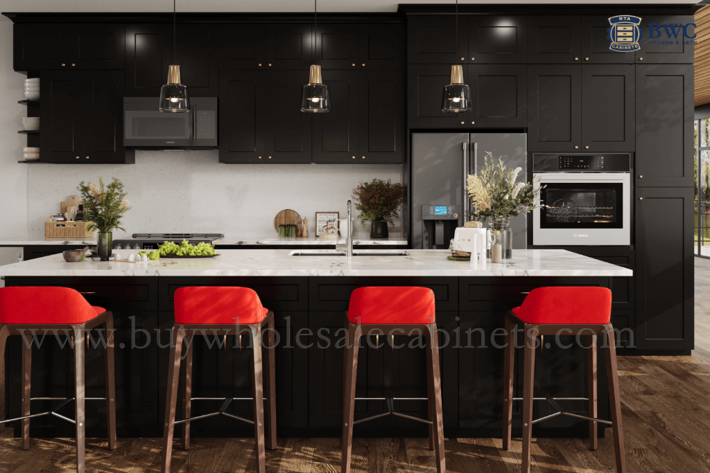 black kitchen cabinets, rta cabinets, wholesale cabinets