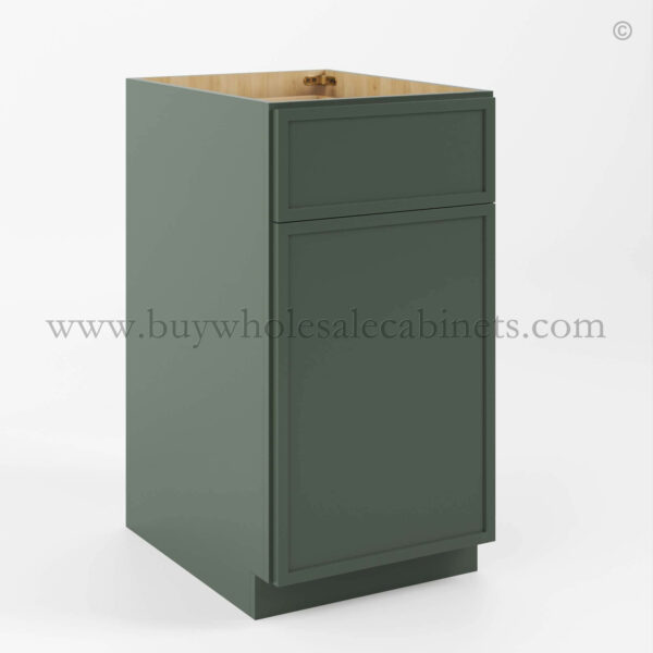 green cabinets