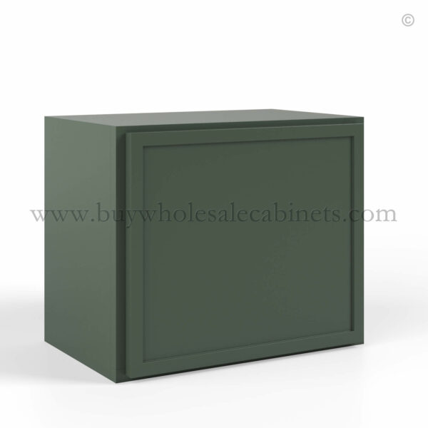 green cabinets