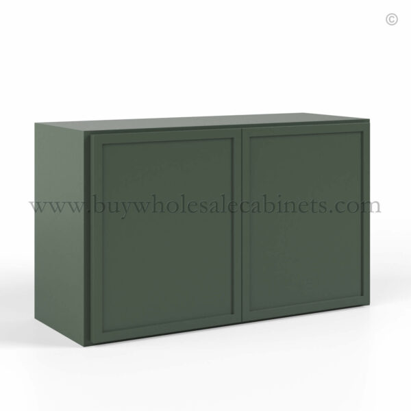 green cabinets