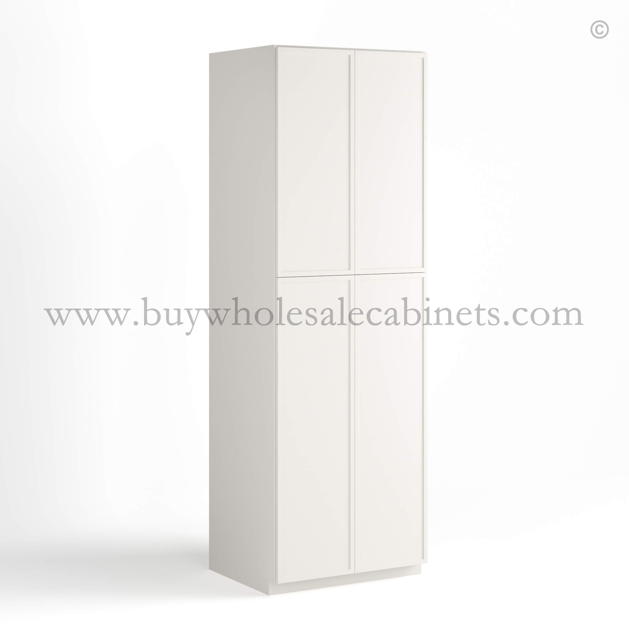 slim white cabinets