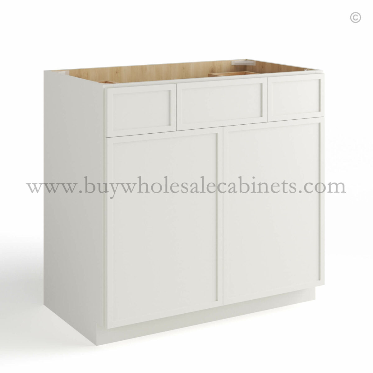 slim white cabinets