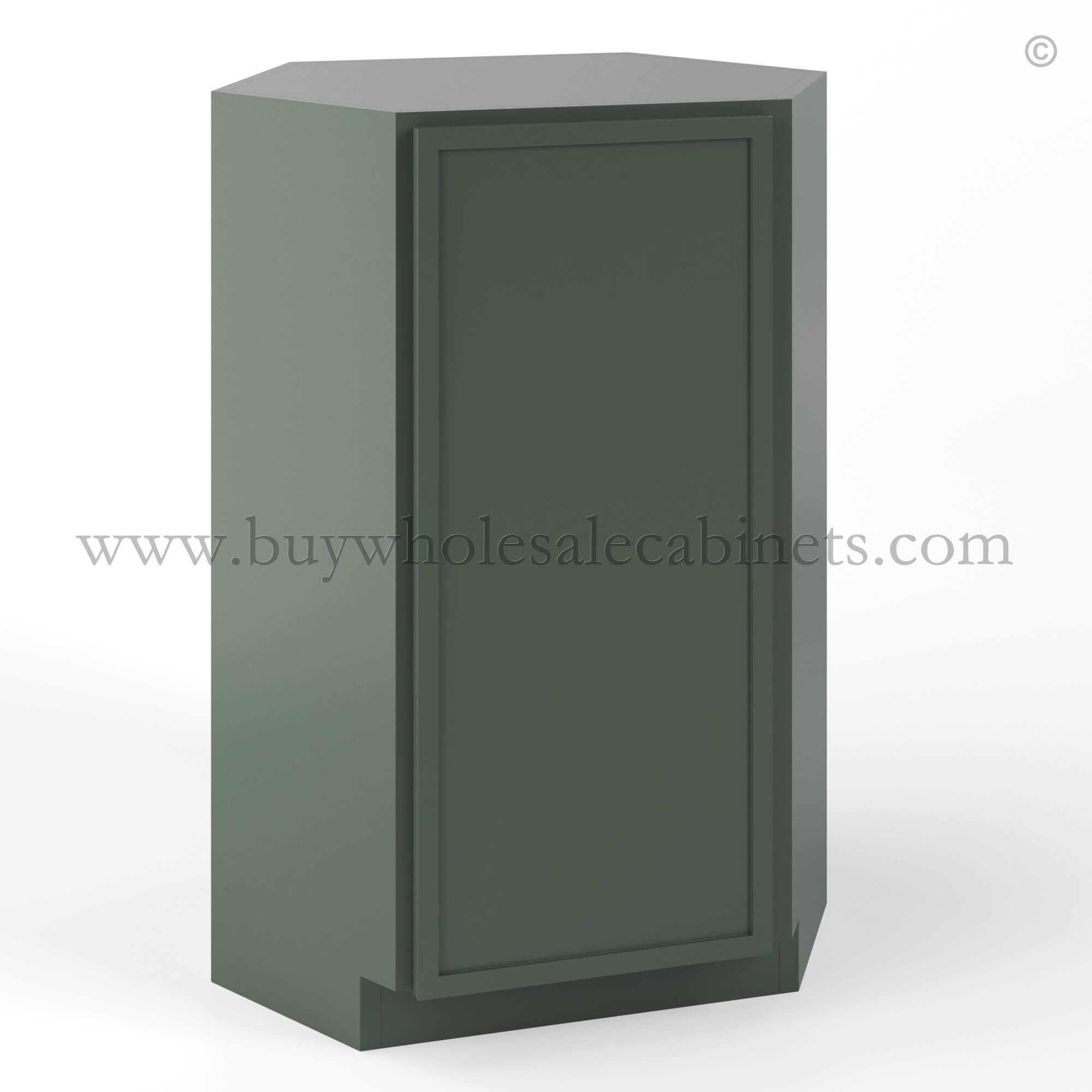 green cabinets