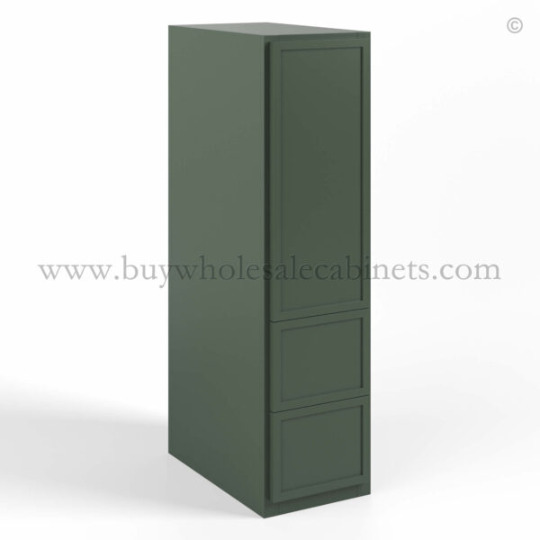 green cabinets