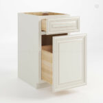 Charleston White Raised Panel Office Base Cabinet image 1