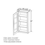 Shaker 42" H Single Door Wall Cabinet with Glass Door