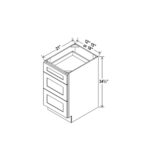 Shaker Vanity Drawer Base Cabinet