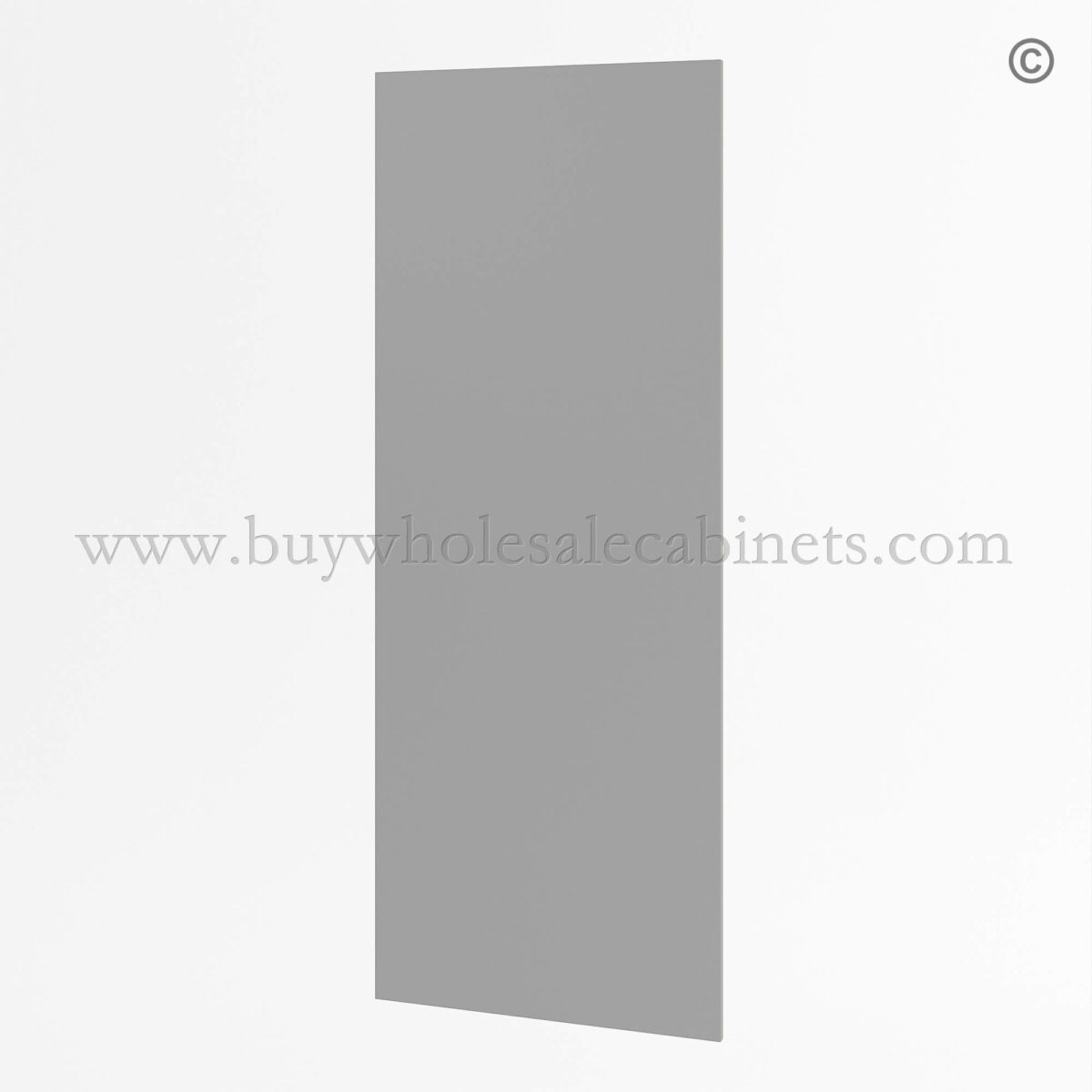 Frameless Gloss Gray Finished Island Panel, wholesale cabinets, frameless cabinets