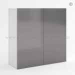 Frameless Gloss Gray 30H Double Door Wall Cabinet, rta cabinets, wall cabinets