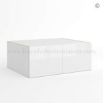 Frameless Gloss White 24D Refrigerator Wall Cabinet with Double Door, wholesale cabinets, white wall cabinets