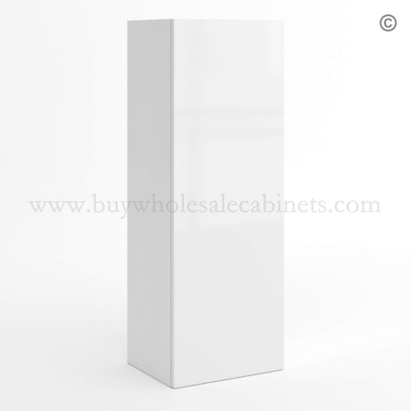 Frameless Gloss White 42H Single Door Wall Cabinet, rta cabinets, frameless cabinets