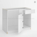 Frameless Gloss White Blind Corner Base Cabinet,r ta cabinets, base cabinets