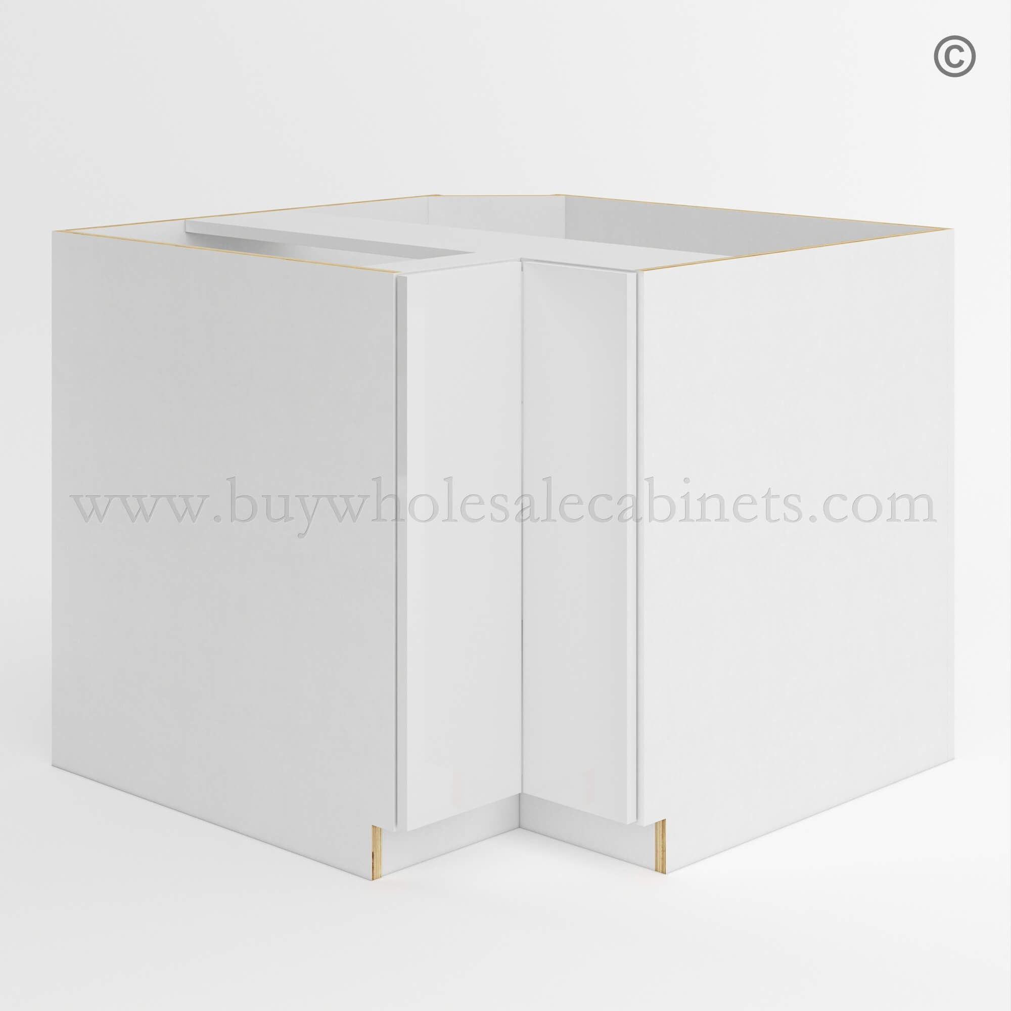 Frameless Gloss White Easy Reach Base Cabinet, rta cabinets, white base cabinets