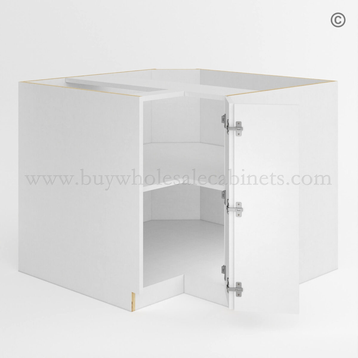 Frameless Gloss White Easy Reach Base Cabinet, rta cabinets, base cabinets