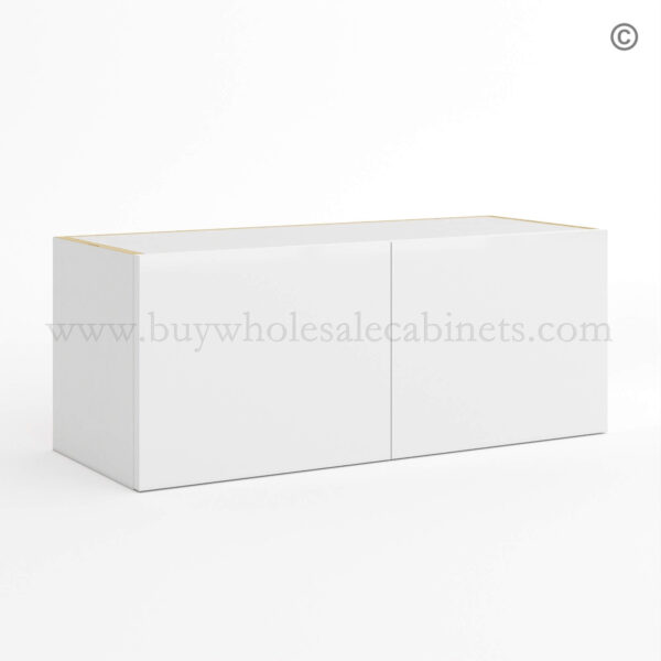 Frameless Gloss White Double Door Wall Microwave, rta cabinets, wall microwave cabinets