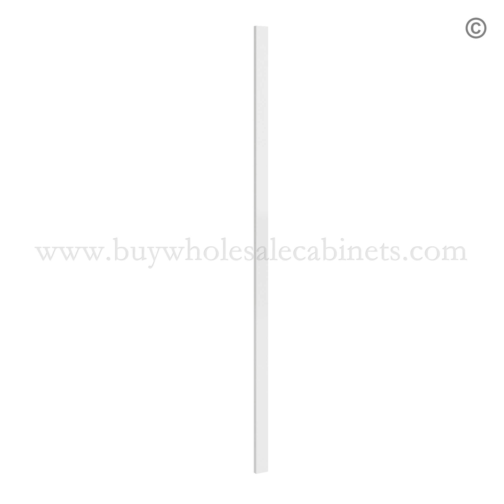 Frameless Gloss White Tall Filler, wholesale cabinets, frameless cabinets