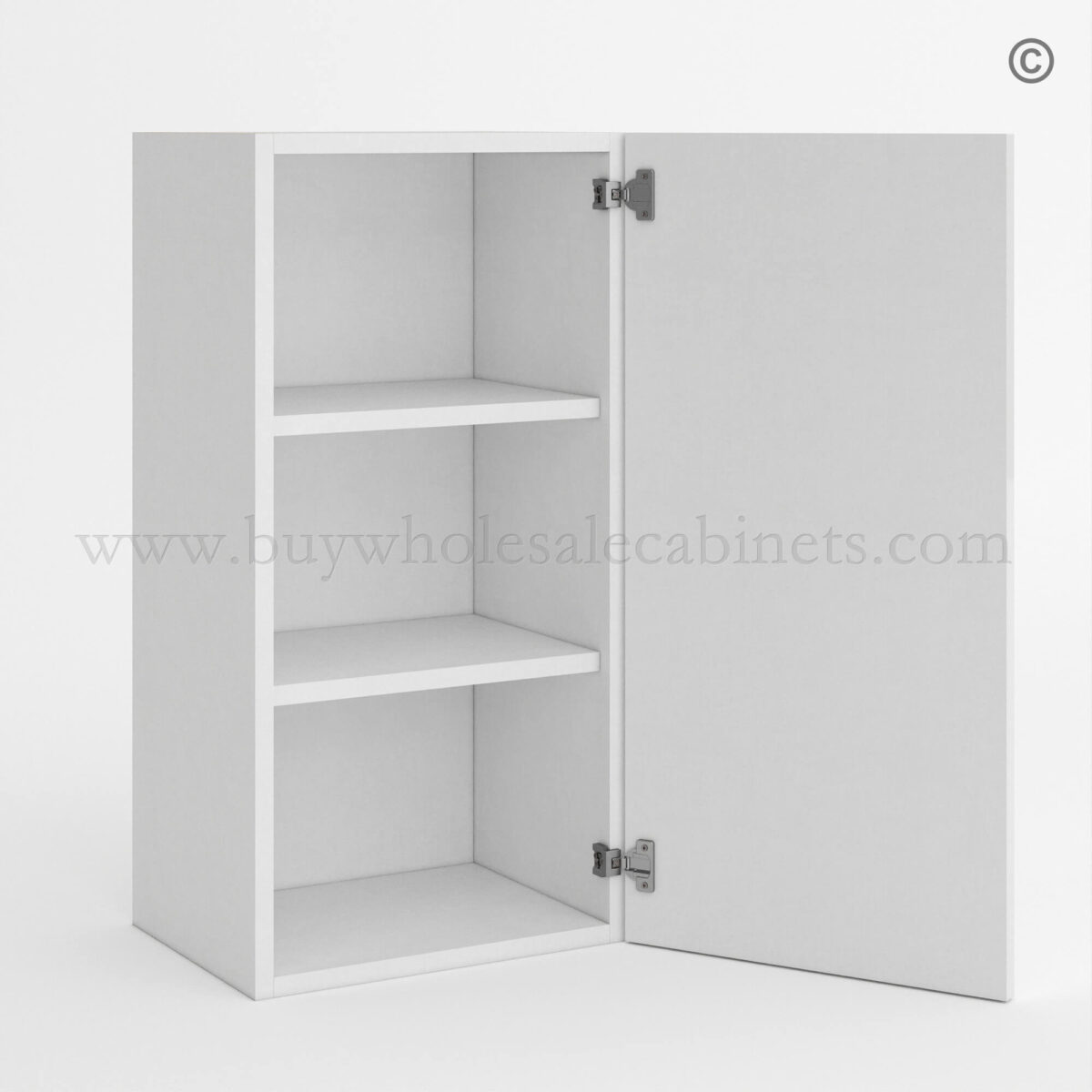 Frameless Gloss White 30″H Single Door Wall Cabinet, rta cabinets, white wall cabinets