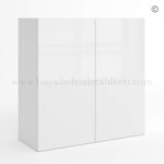 Frameless Gloss White 30H Double Door Wall Cabinet, rta cabinets, white frameless cabinets